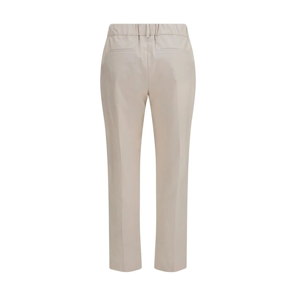 Brunello Cucinelli Beige Cotton Casual Pants