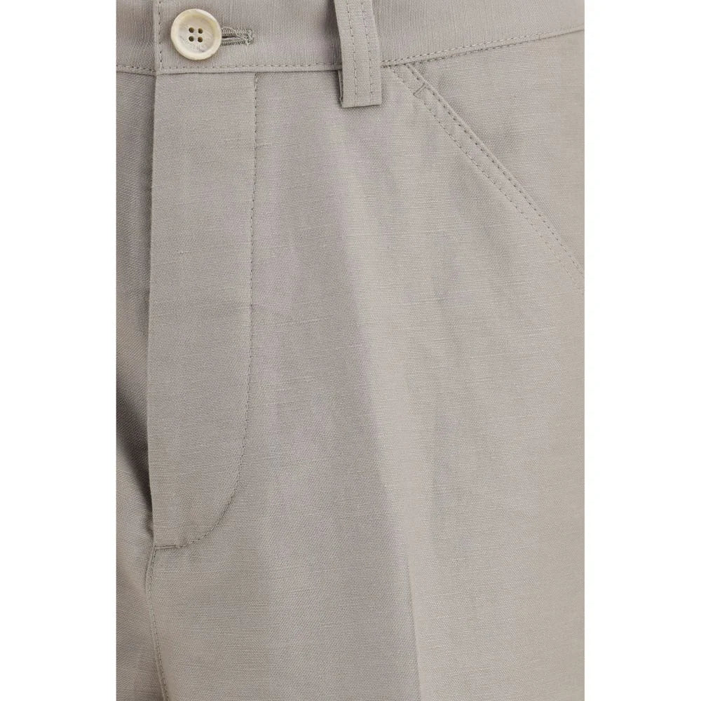 Brunello Cucinelli Beige Cotton Casual Pants