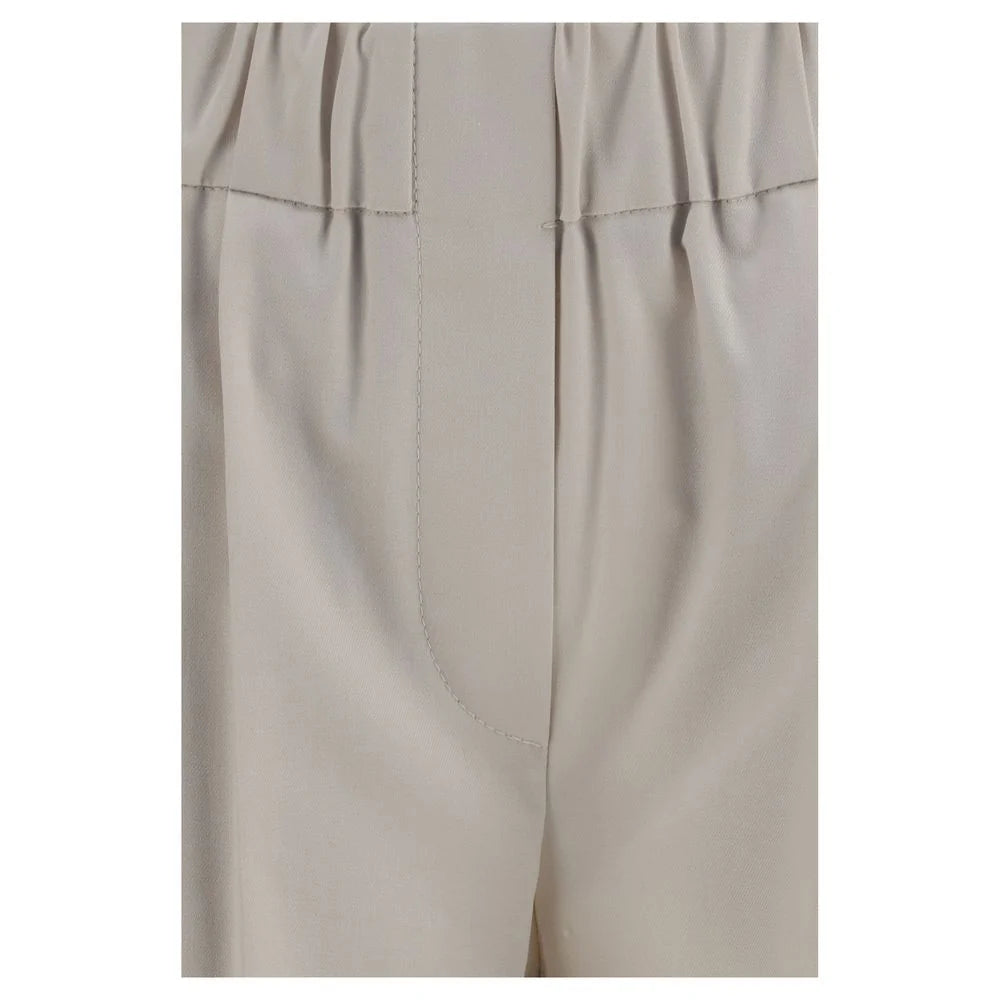 Brunello Cucinelli Beige Cotton Casual Pants