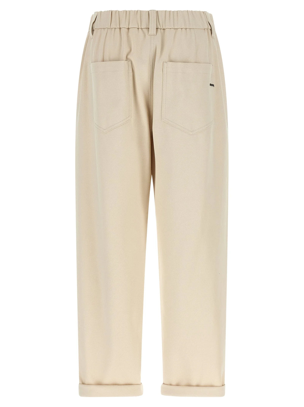 Brunello Cucinelli Beige Cotton Casual Pants