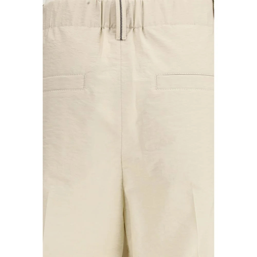 Brunello Cucinelli Beige Cotton Casual Pants