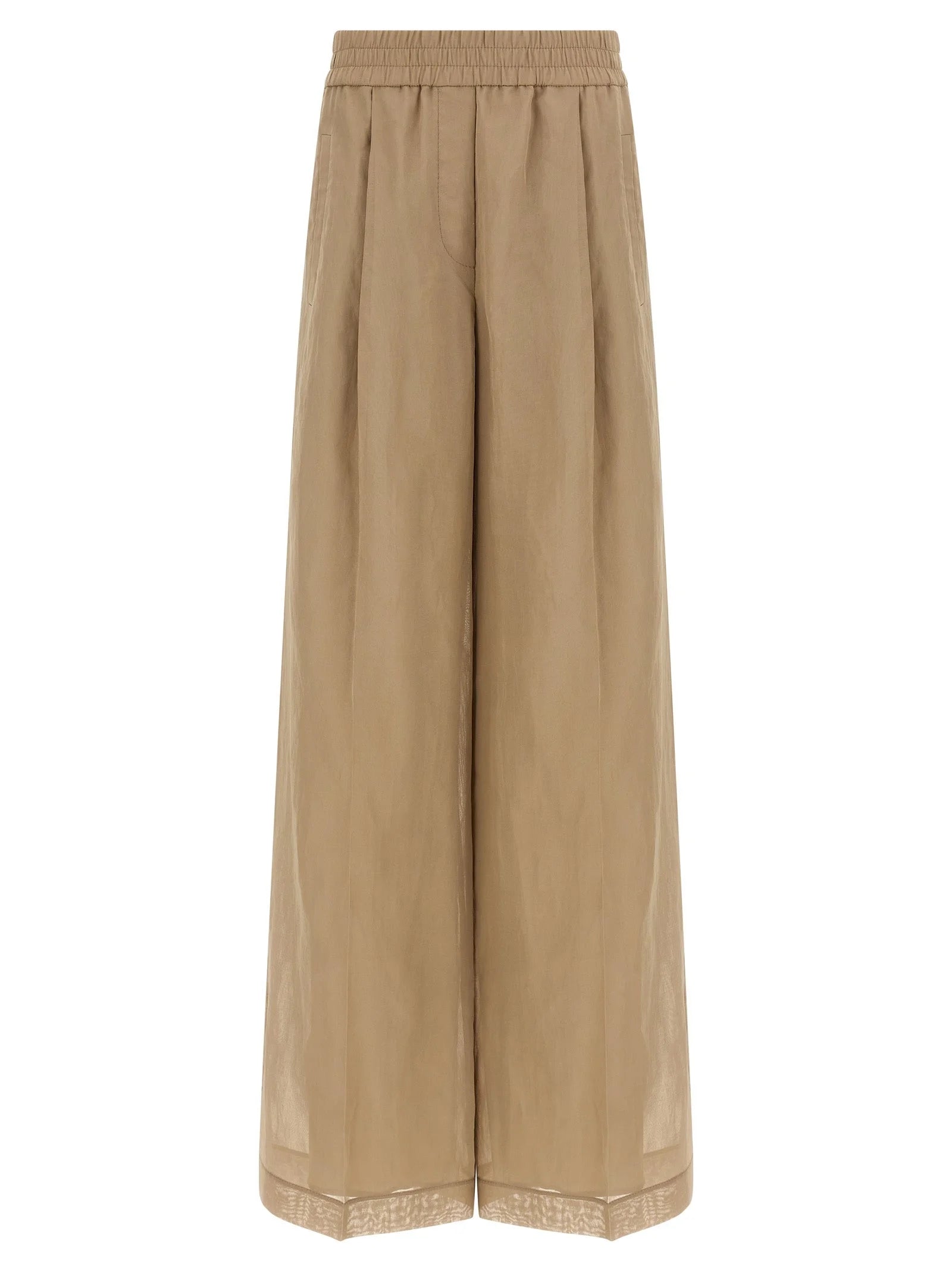 Brunello Cucinelli Beige Cotton Casual Pants
