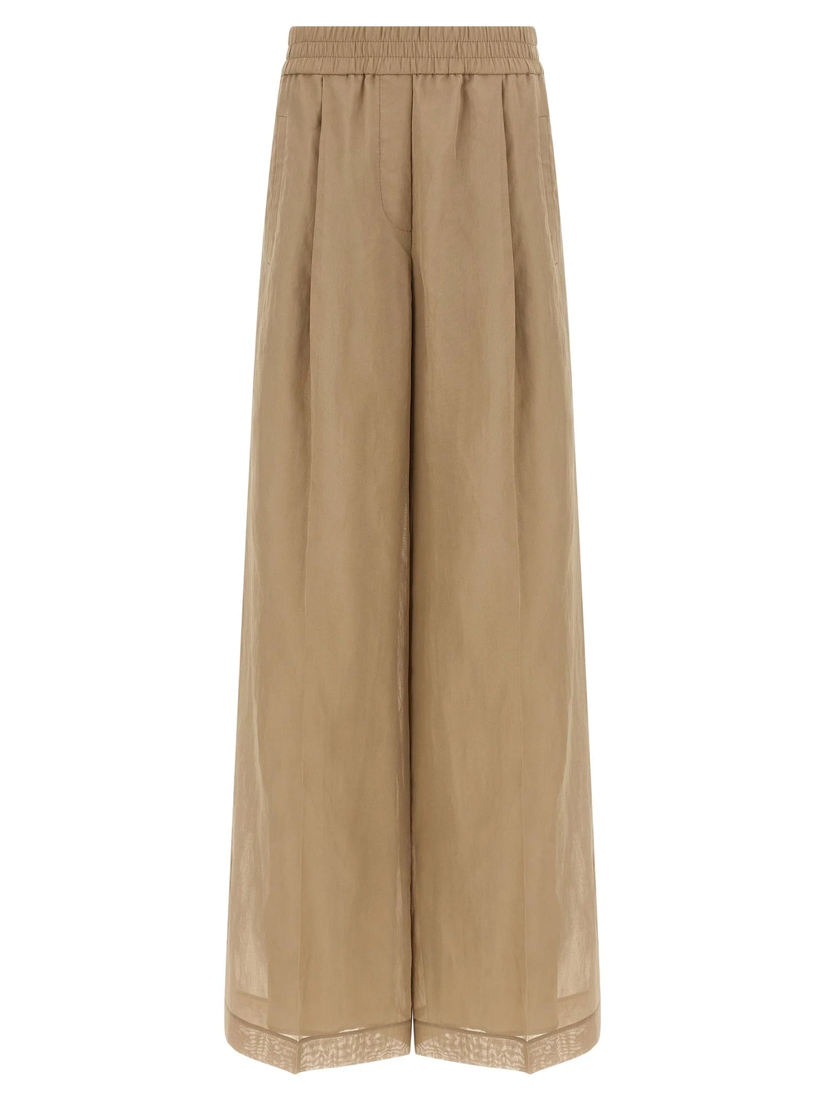Brunello Cucinelli Beige Cotton Casual Pants