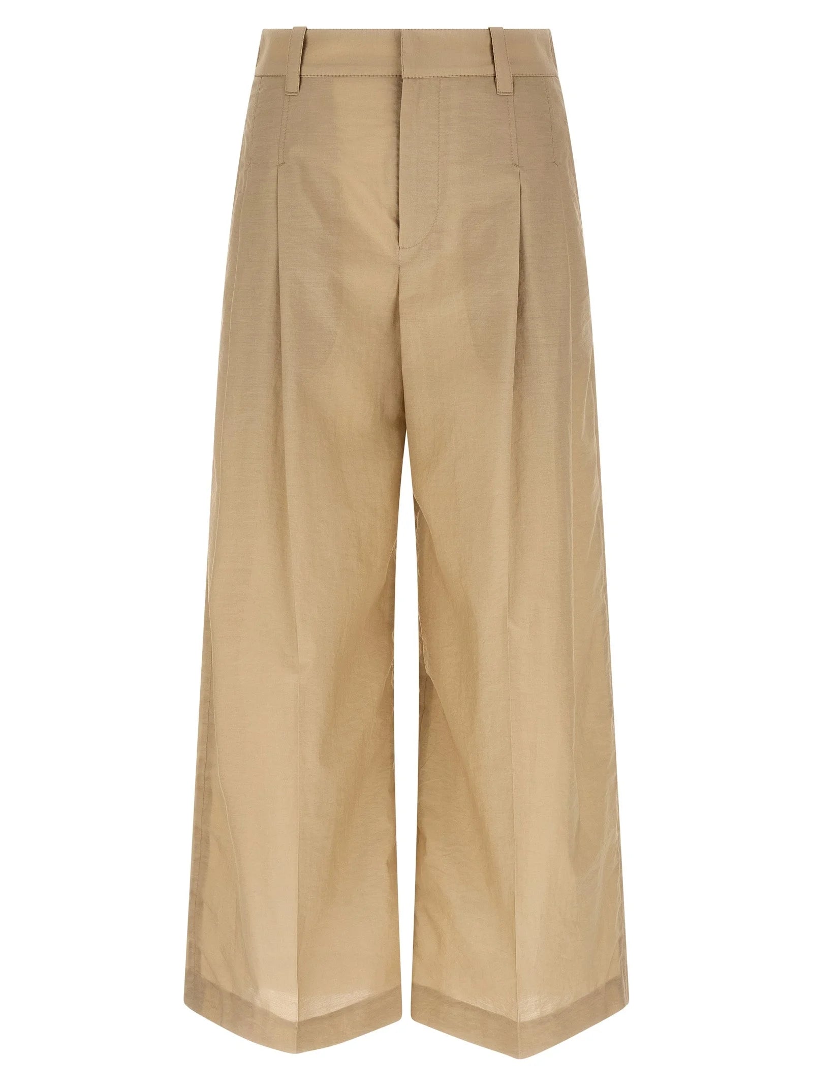 Brunello Cucinelli Beige Cotton Casual Pants