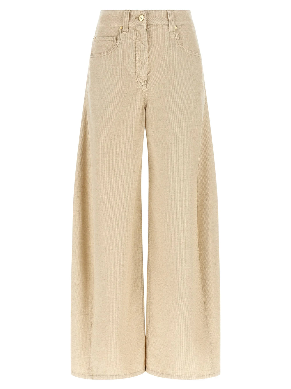 Brunello Cucinelli Beige Cotton Casual Pants