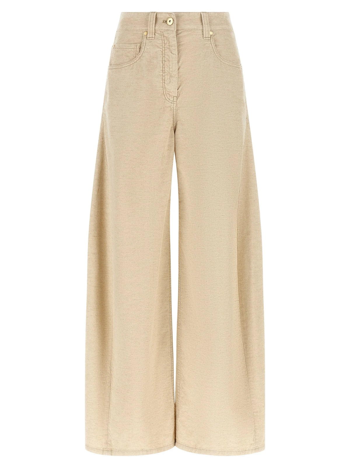 Brunello Cucinelli Beige Cotton Casual Pants