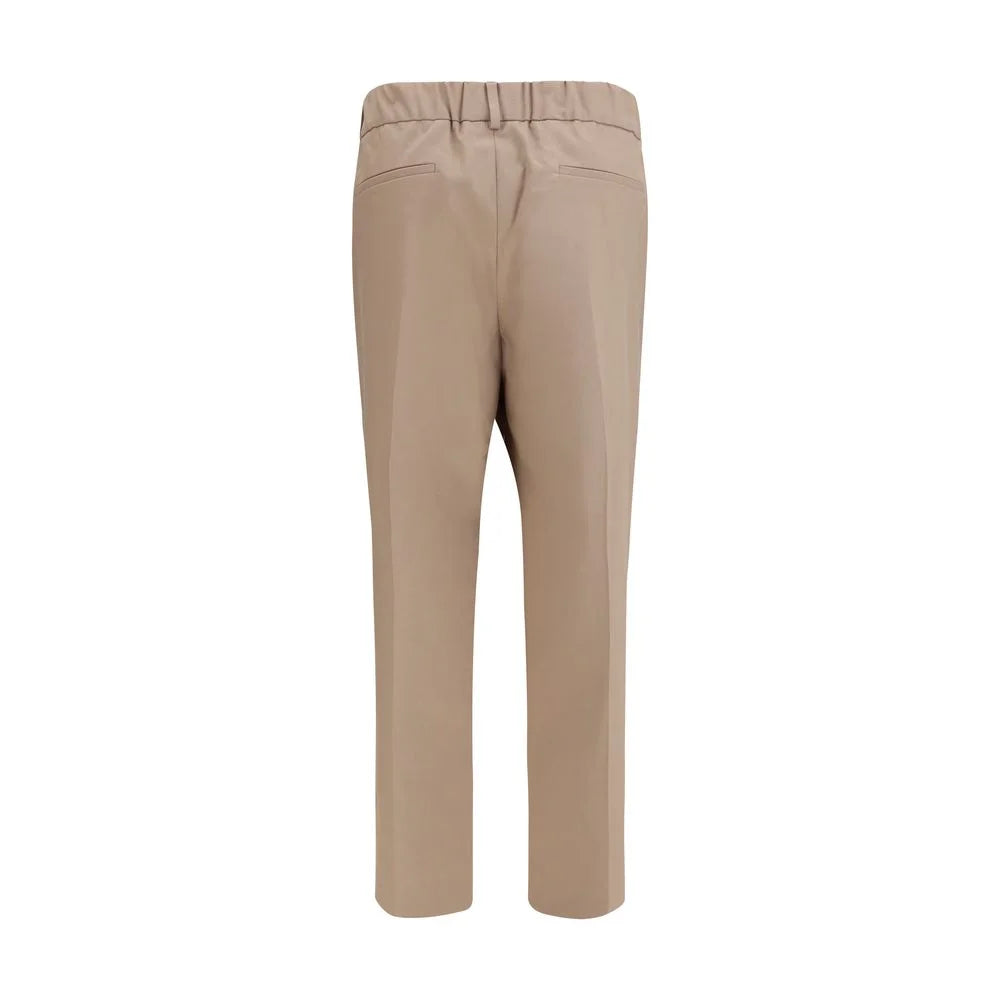 Brunello Cucinelli Beige Cotton Casual Pants