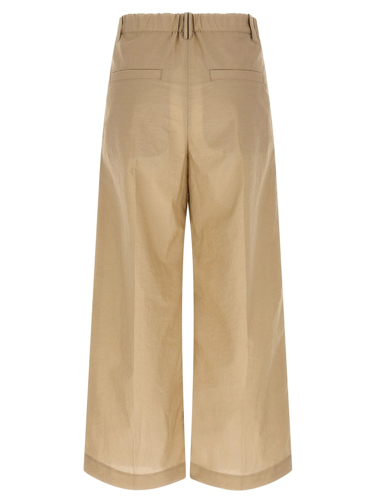 Brunello Cucinelli Beige Cotton Casual Pants