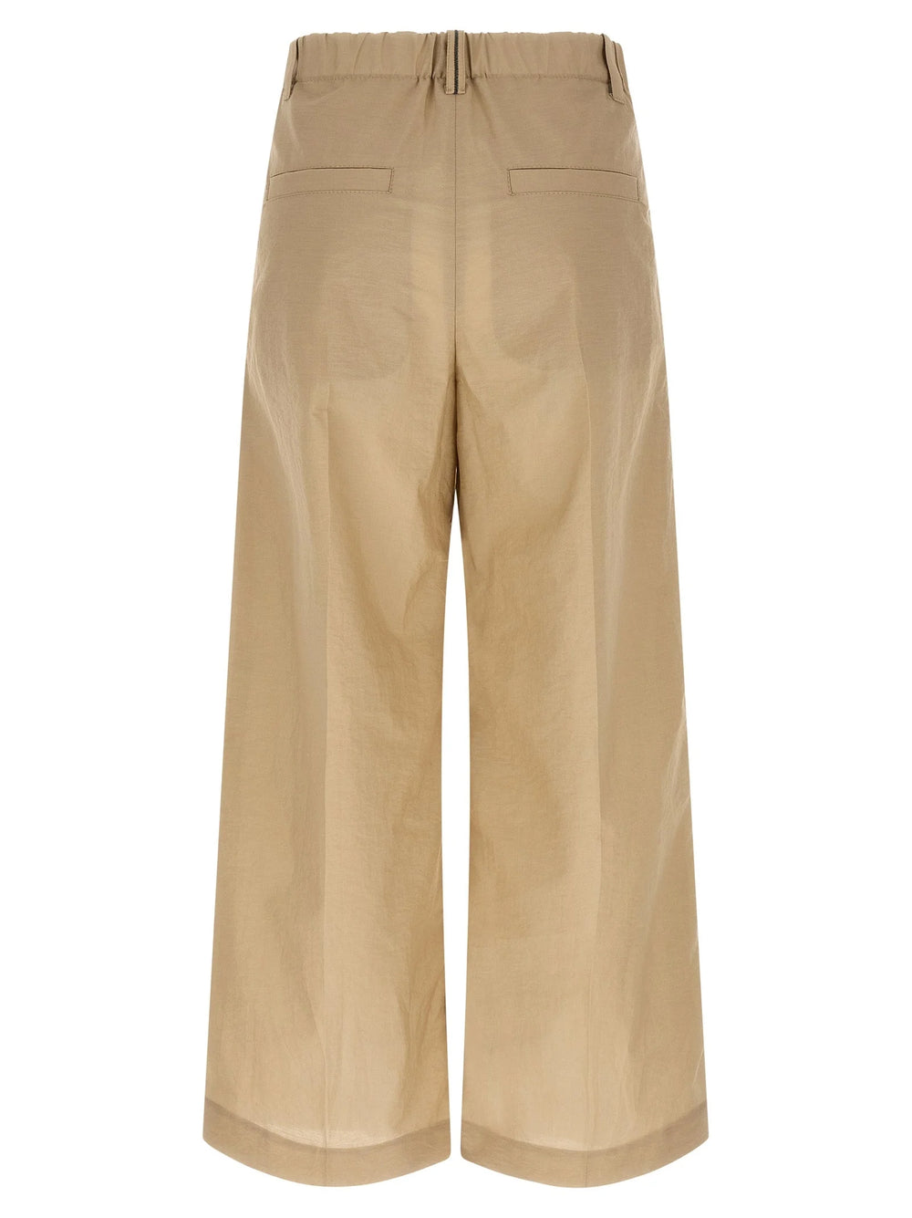 Brunello Cucinelli Beige Cotton Casual Pants