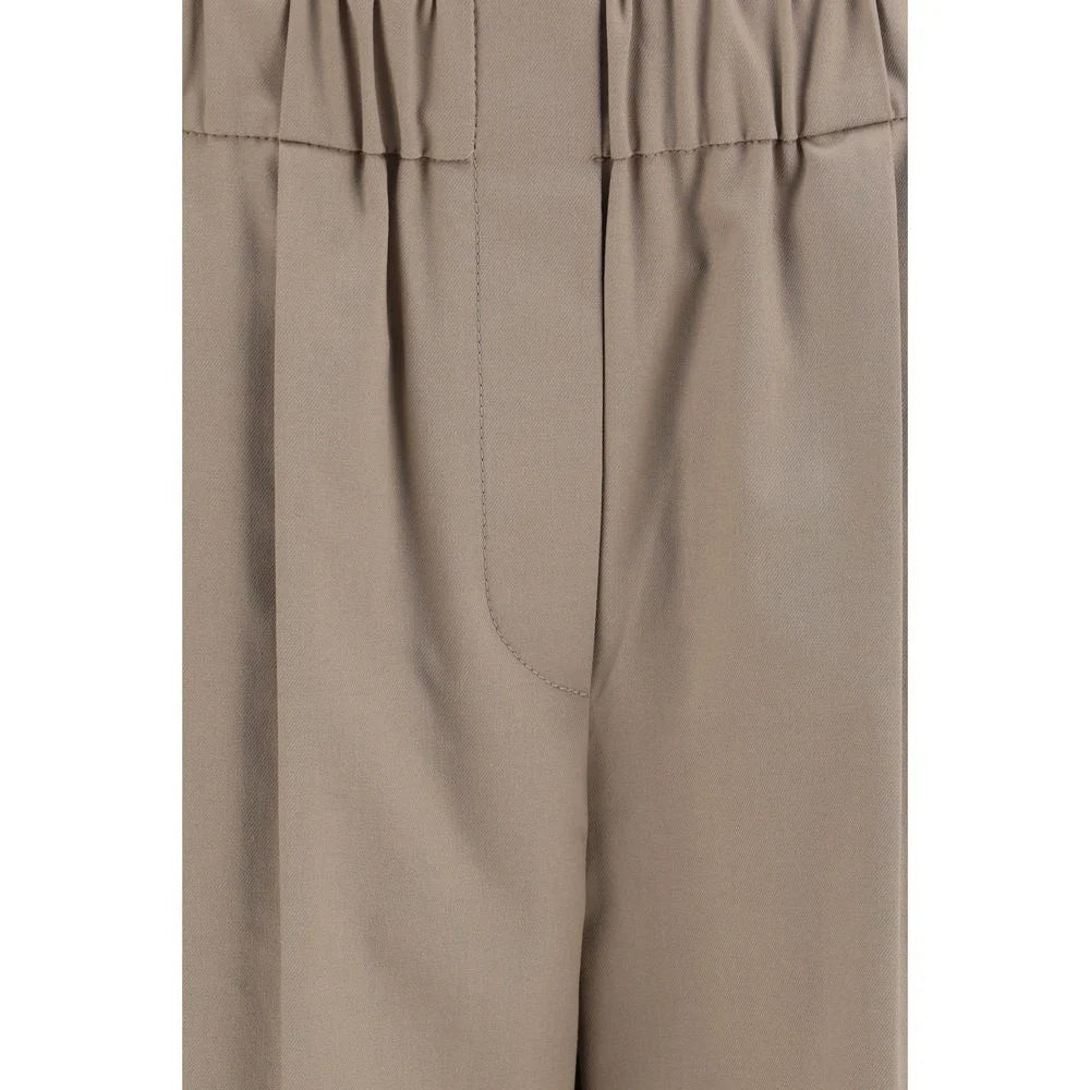 Brunello Cucinelli Beige Cotton Casual Pants
