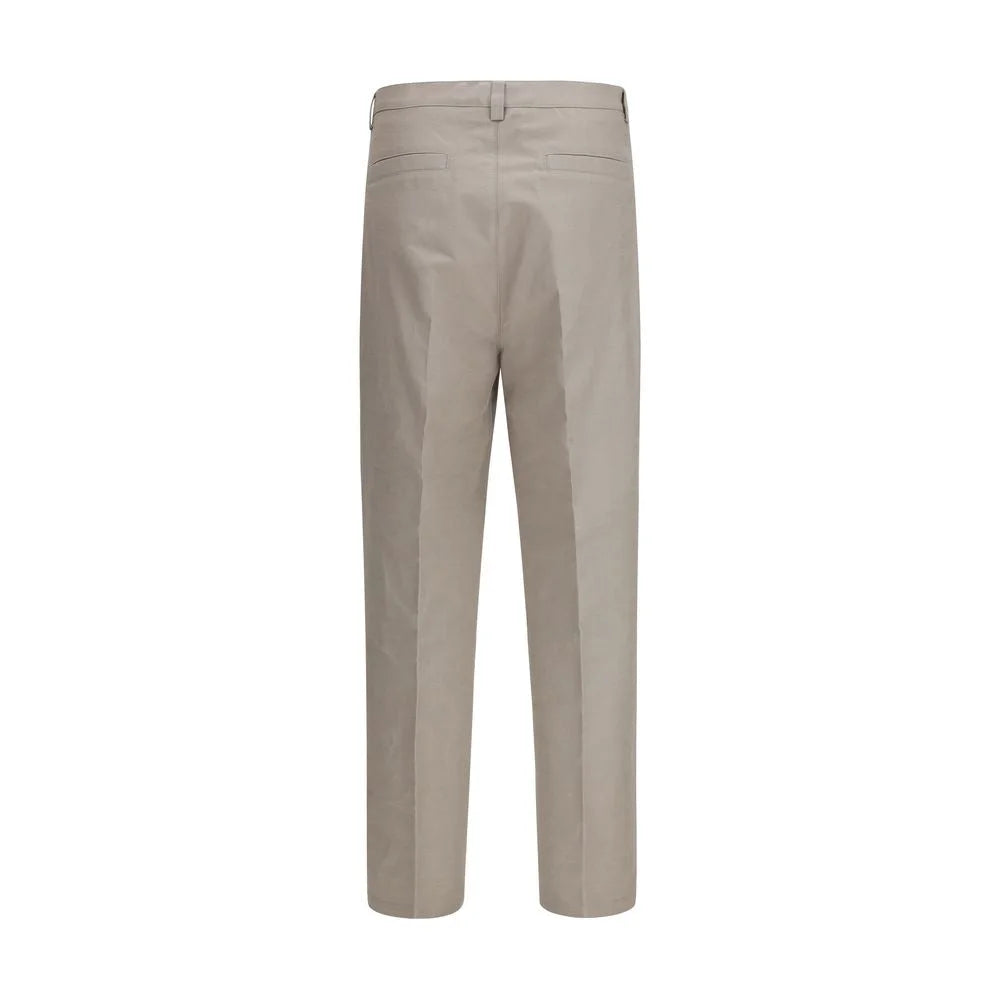 Brunello Cucinelli Beige Cotton Casual Pants