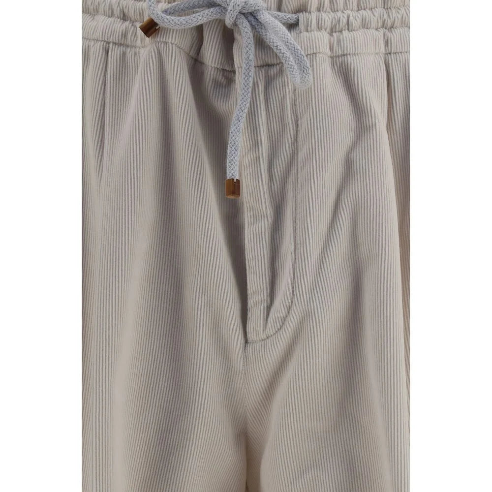 Brunello Cucinelli Beige Cotton Casual Pants