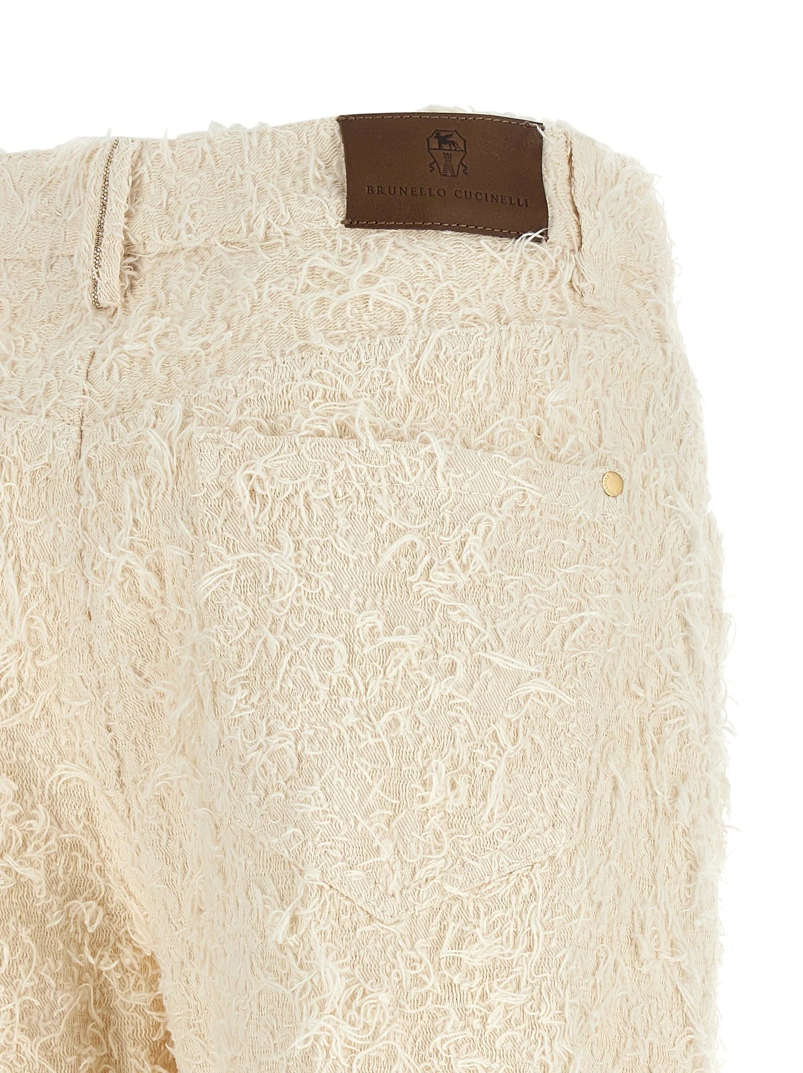Brunello Cucinelli Beige Cotton Casual Pants