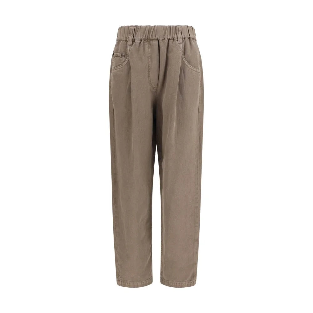 Brunello Cucinelli Beige Cotton Casual Pants - IT36 | XS
