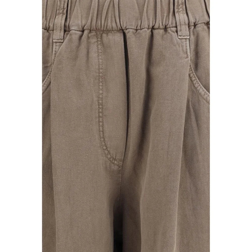 Brunello Cucinelli Beige Cotton Casual Pants - IT36 | XS