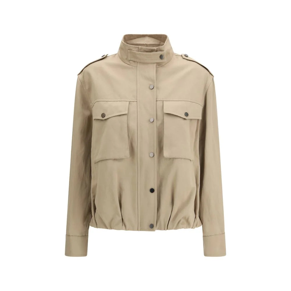 Brunello Cucinelli Beige Cotton Coat
