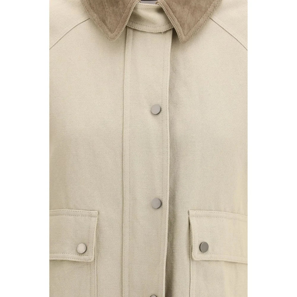 Brunello Cucinelli Beige Cotton Coat - IT44 | L