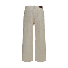 Brunello Cucinelli Beige Cotton Cropped Pants
