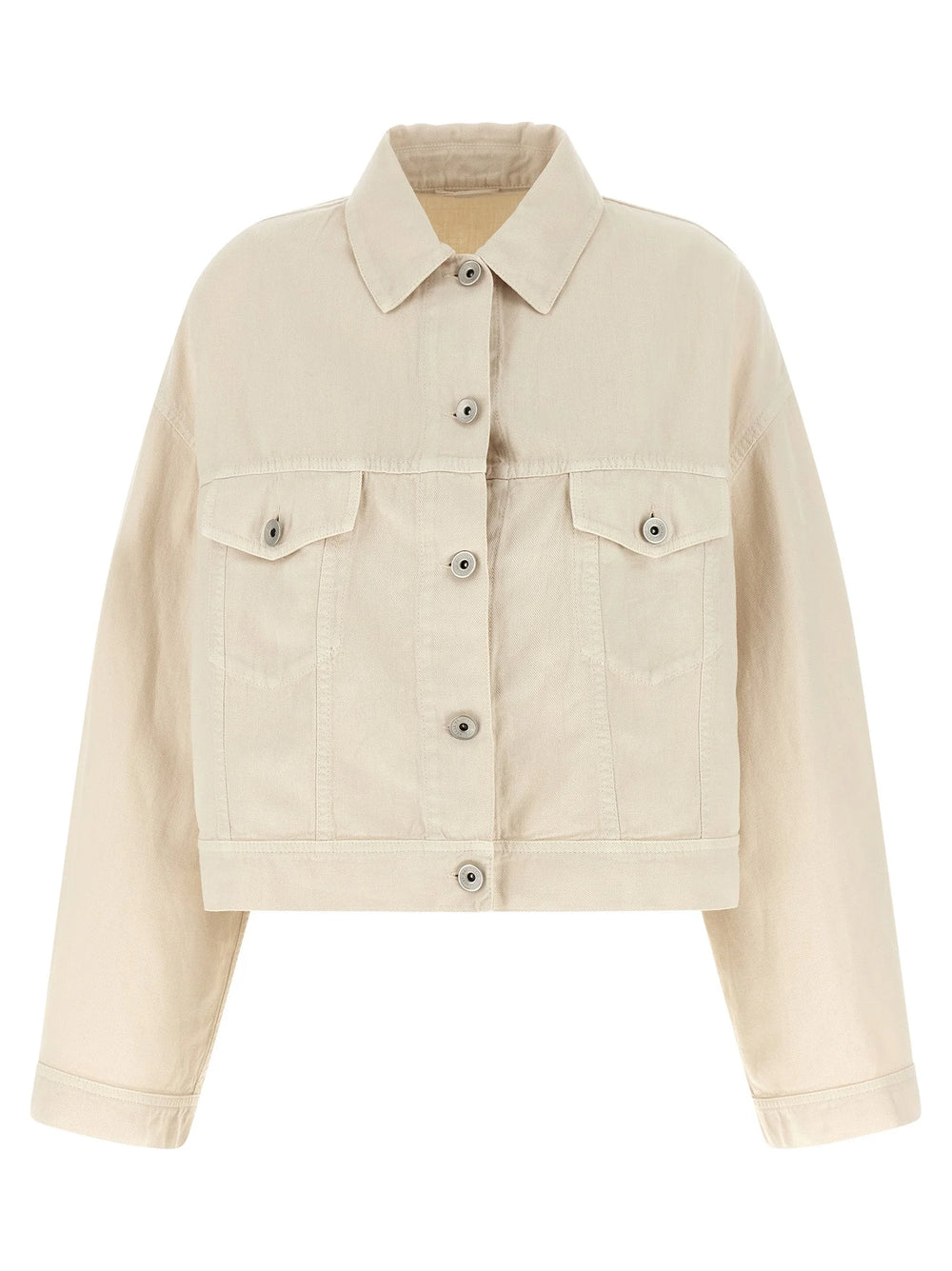 Brunello Cucinelli Beige Cotton Denim Jacket - IT44
