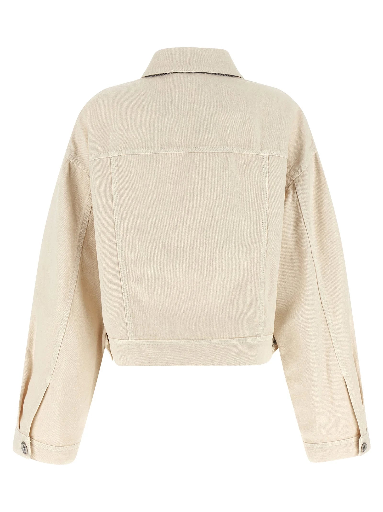 Brunello Cucinelli Beige Cotton Denim Jacket - IT44