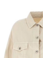 Brunello Cucinelli Beige Cotton Denim Jacket - IT44