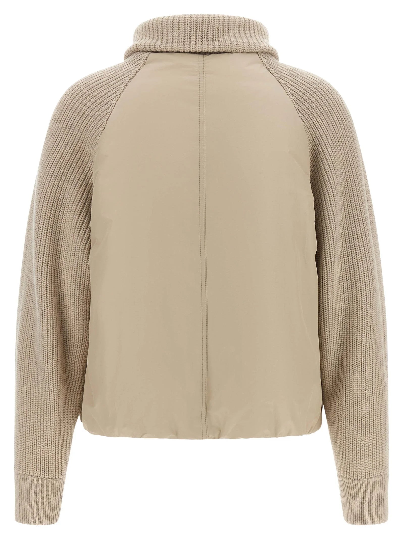 Brunello Cucinelli Beige Cotton Full-Length Jacket