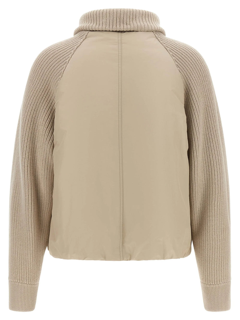 Brunello Cucinelli Beige Cotton Full-Length Jacket