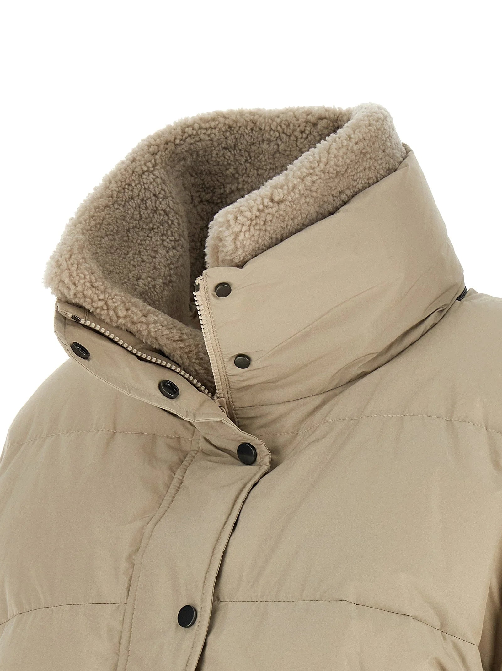 Brunello Cucinelli Beige Cotton Full-Length Jacket - IT40