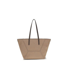 Brunello Cucinelli beige bomuldshåndtaske