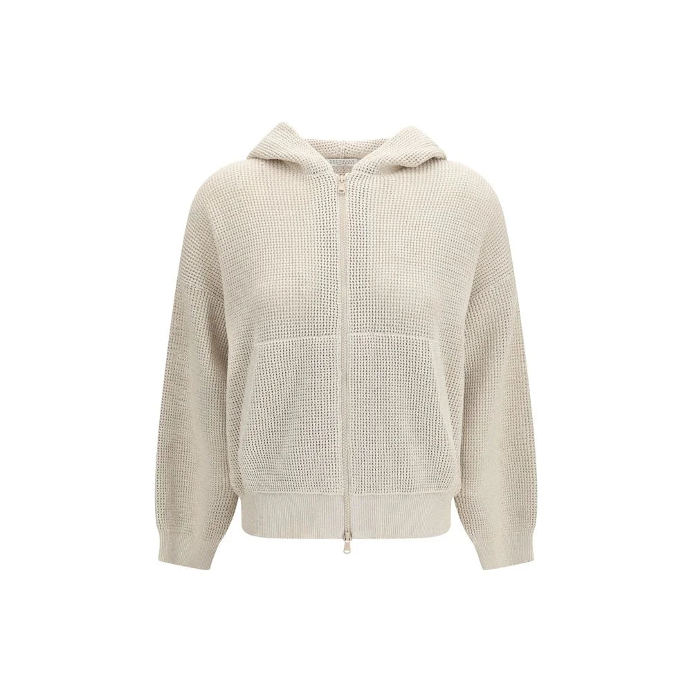 Brunello Cucinelli Beige Cotton Hoodie - S