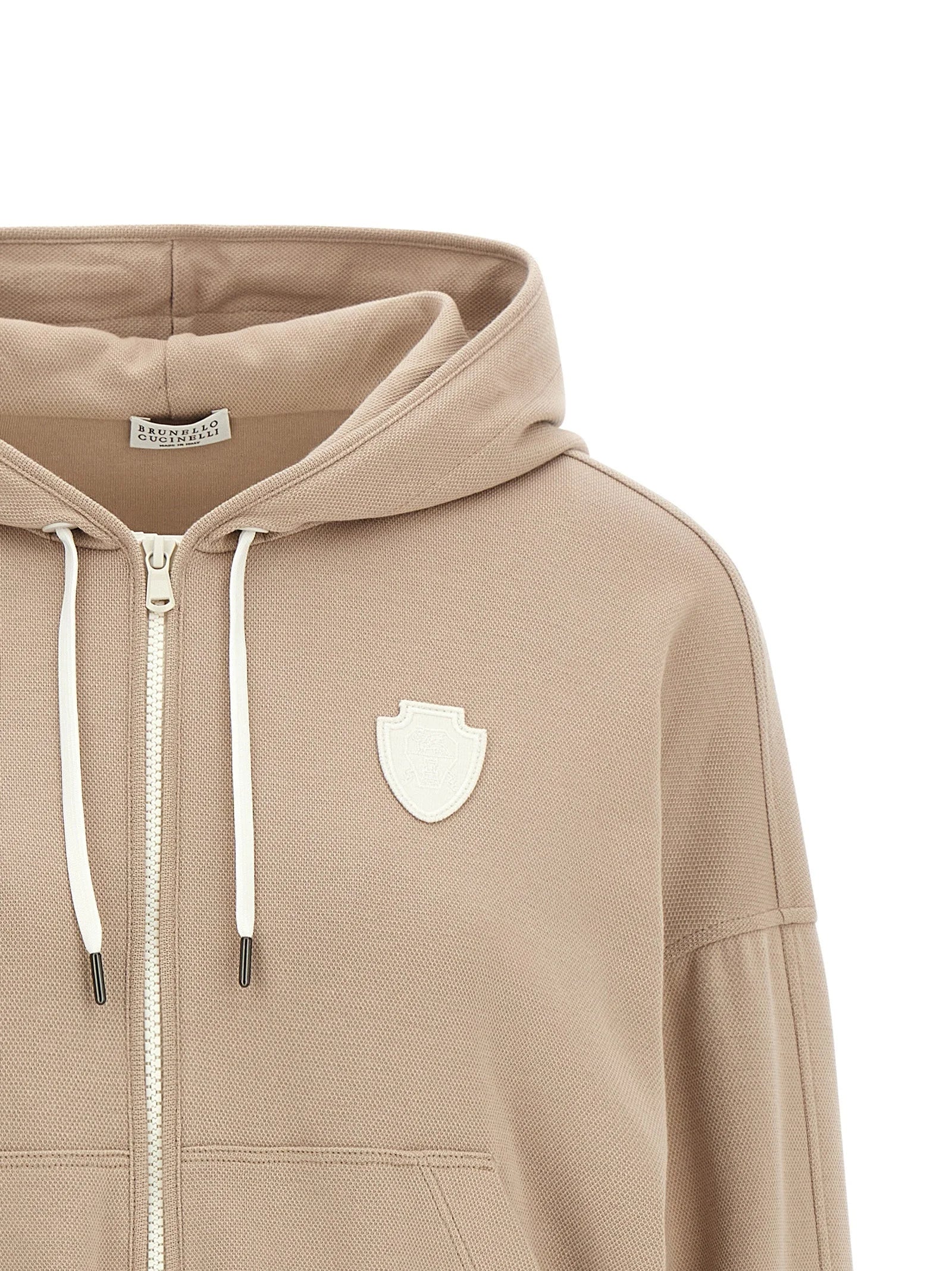 Brunello Cucinelli Beige Cotton Hoodie - XS