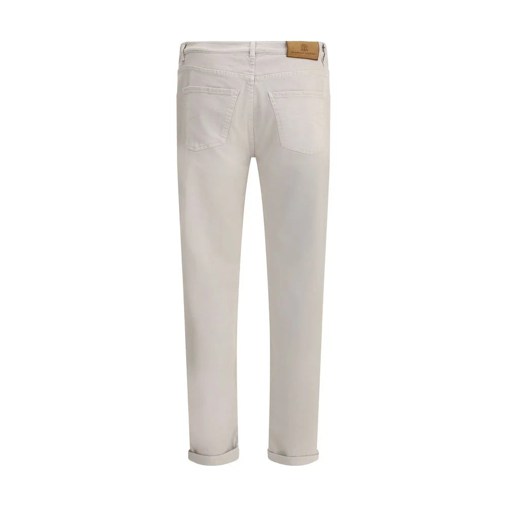 Brunello Cucinelli Beige Cotton Jeans Denim