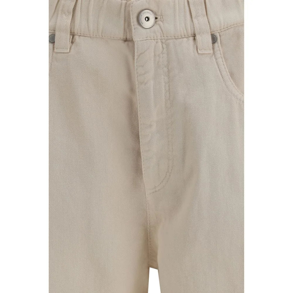 Brunello Cucinelli Beige Cotton Jeans Denim