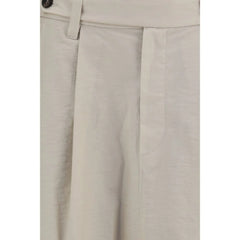 Brunello Cucinelli Beige Cotton Midi Skirt