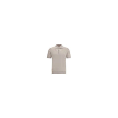 Brunello Cucinelli Beige Cotton Polo Shirt