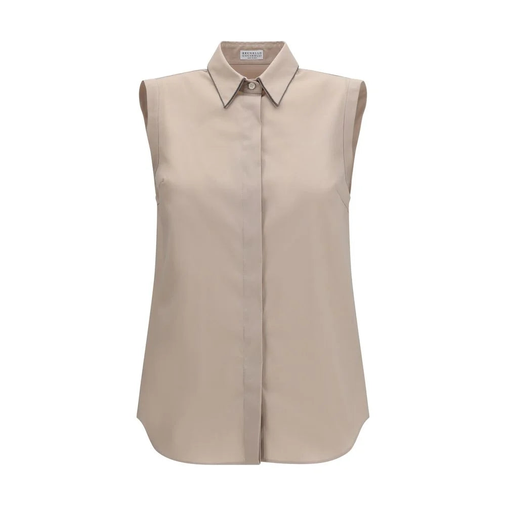 Brunello Cucinelli Beige Cotton Shirt