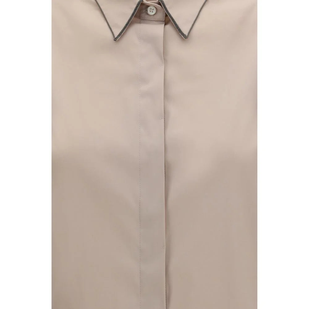Brunello Cucinelli Beige Cotton Shirt
