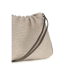 Brunello Cucinelli Beige Cotton Shoulder Bag