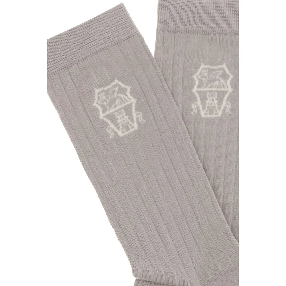 Brunello Cucinelli Beige Cotton Socks