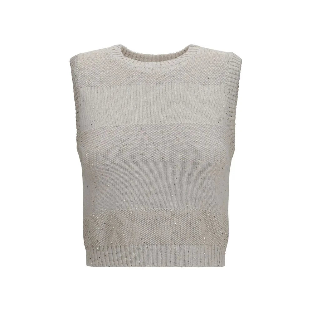 Brunello Cucinelli Beige Cotton Sweatshirt - L
