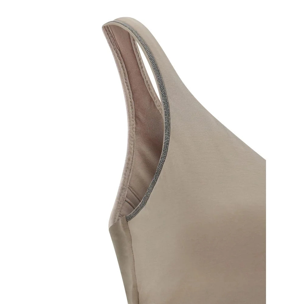 Brunello Cucinelli Beige Cotton T-Shirt