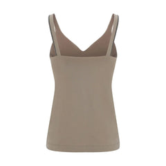 Brunello Cucinelli Beige Cotton T-Shirt