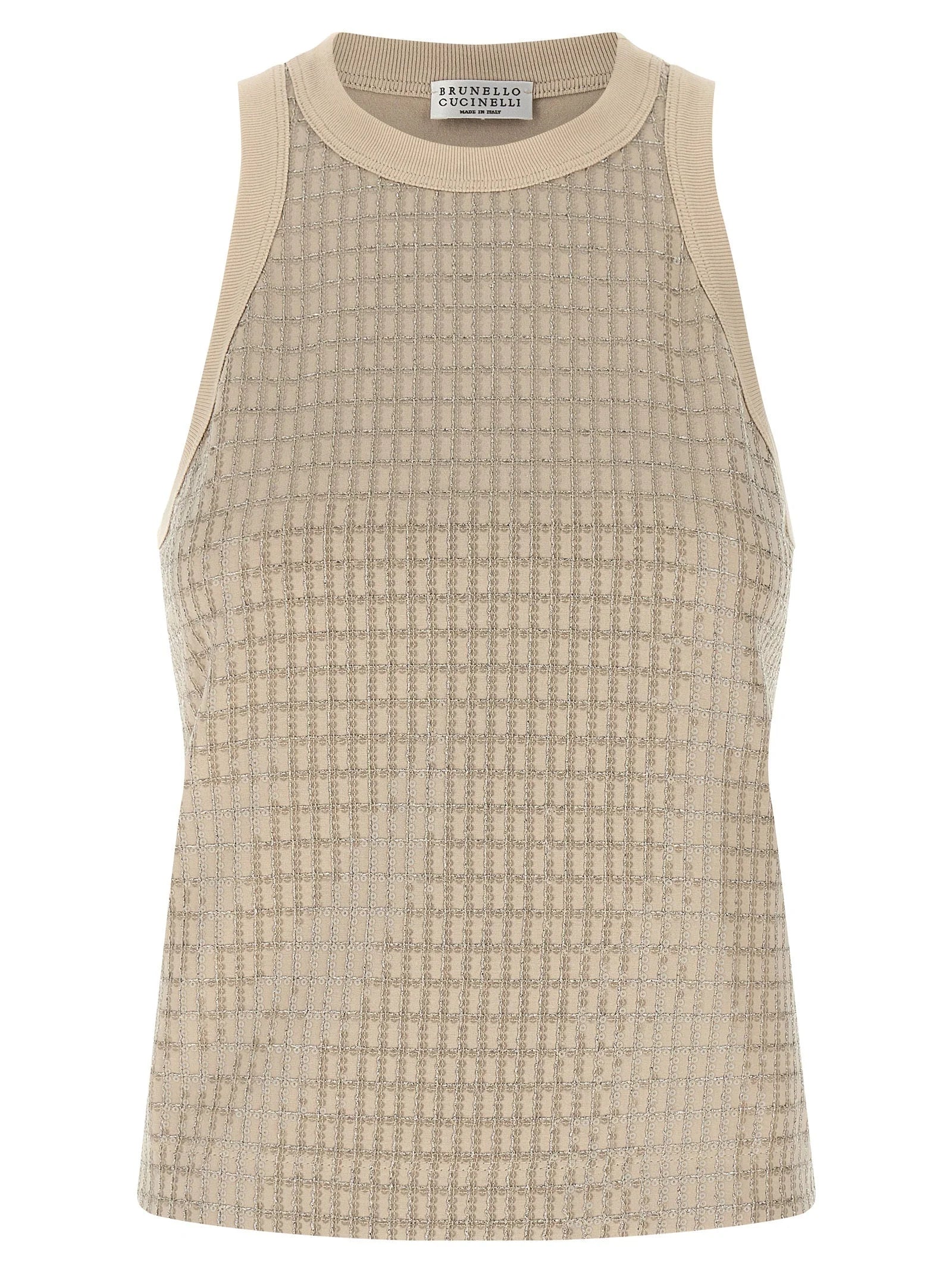 Brunello Cucinelli Beige Cotton Tank Tops - L