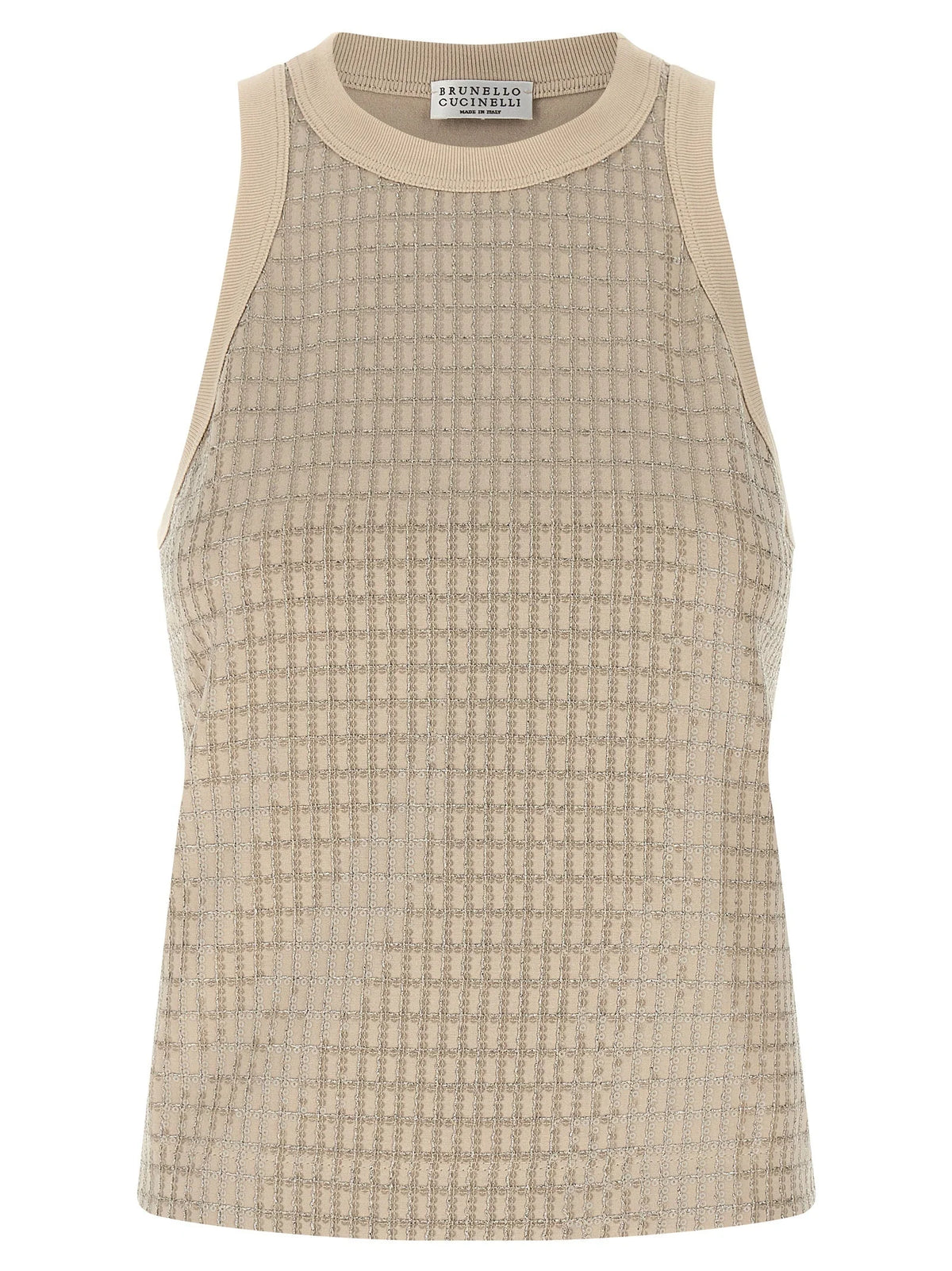 Brunello Cucinelli Beige Cotton Tank Tops - L