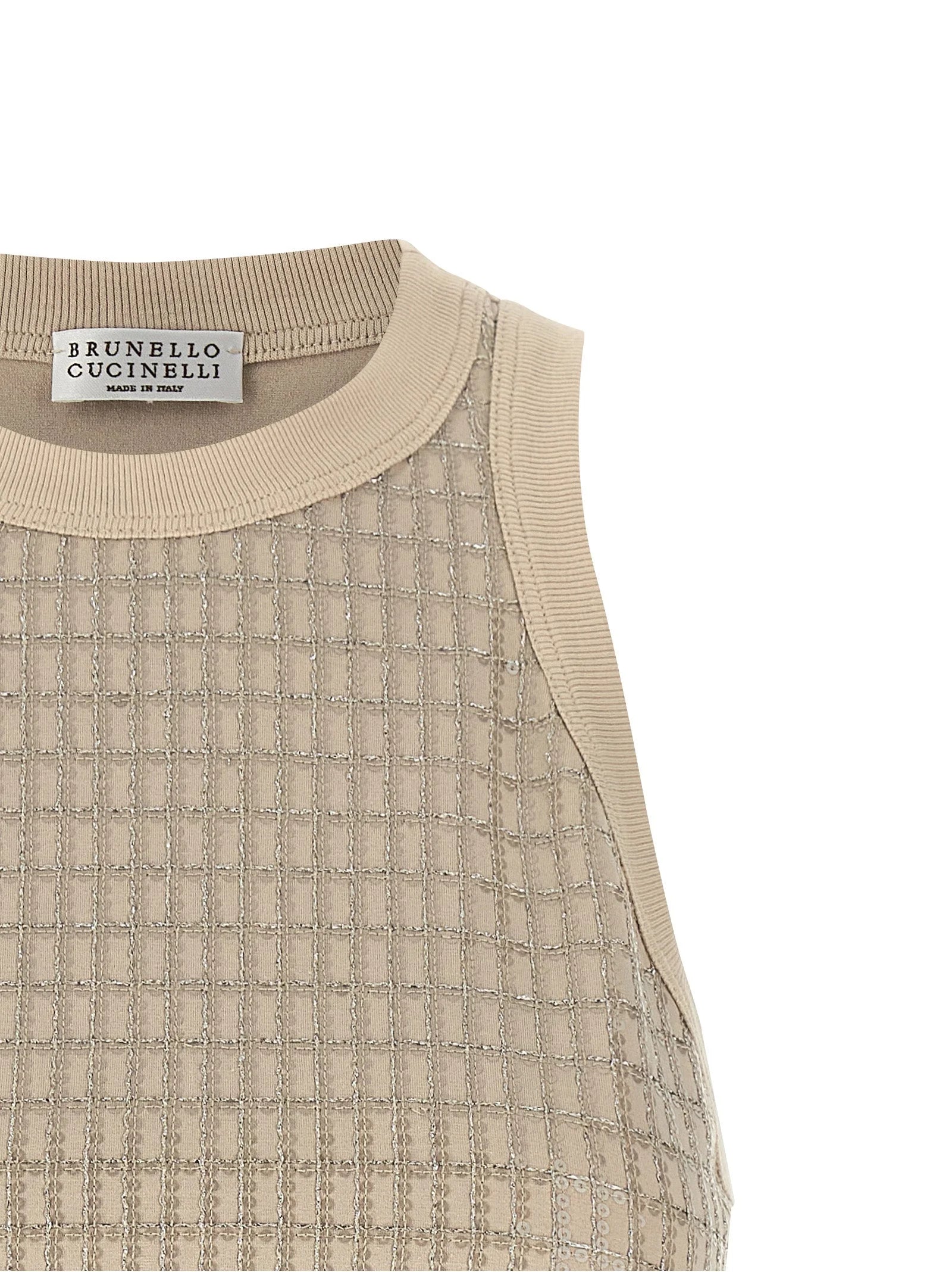 Brunello Cucinelli Beige Cotton Tank Tops - L