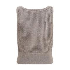 Brunello Cucinelli Beige Cotton Tank Tops - M