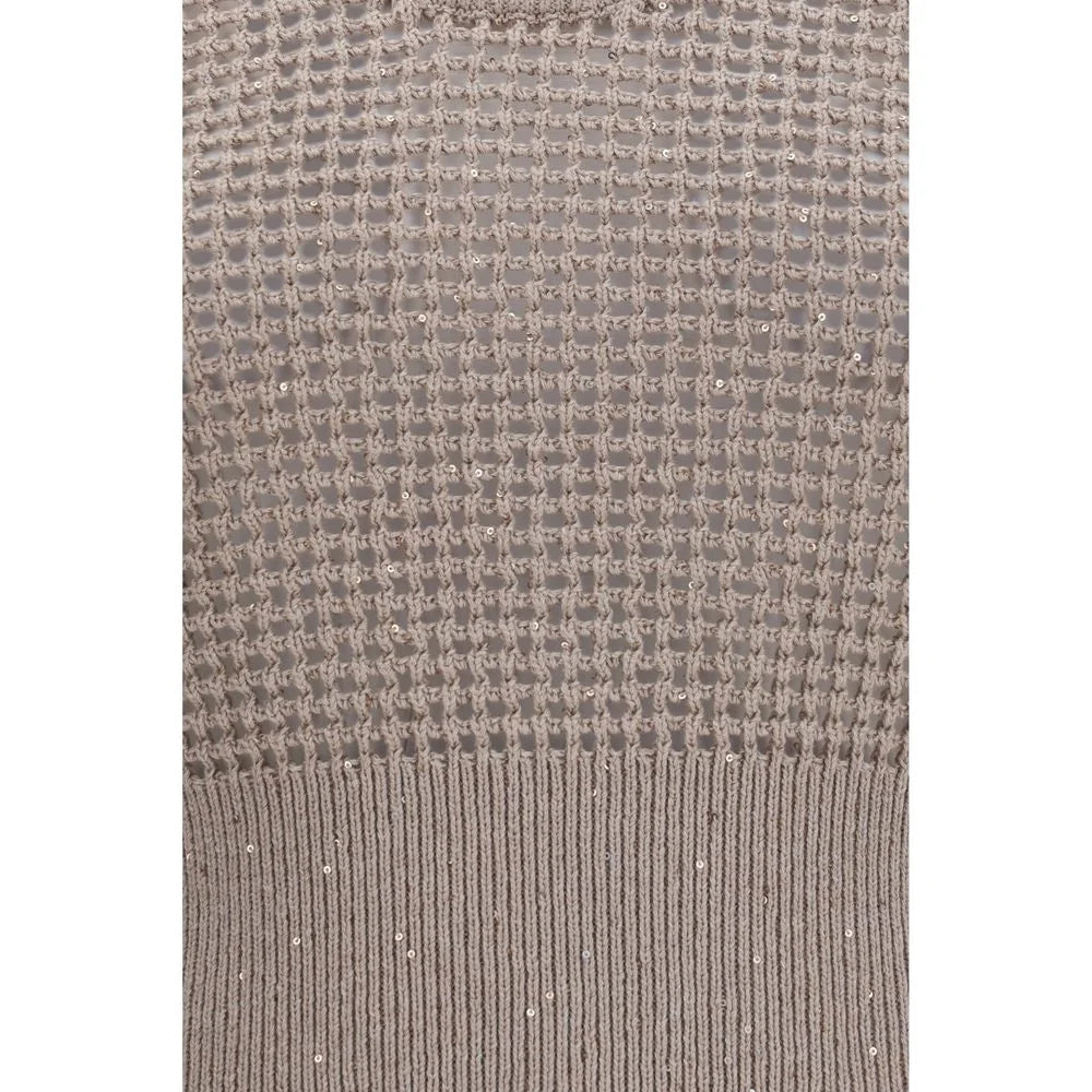 Brunello Cucinelli Beige Cotton Tank Tops - M