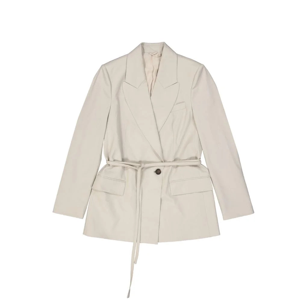 Brunello Cucinelli Beige Elastane Coat - 42