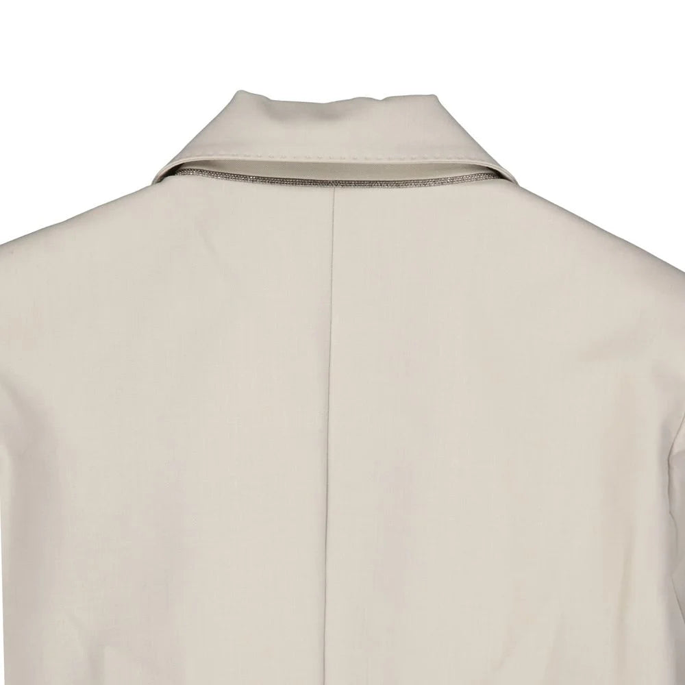Brunello Cucinelli Beige Elastane Coat - 42
