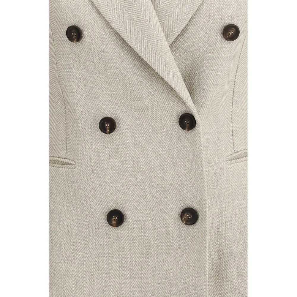 Brunello Cucinelli Beige Linen Blazer